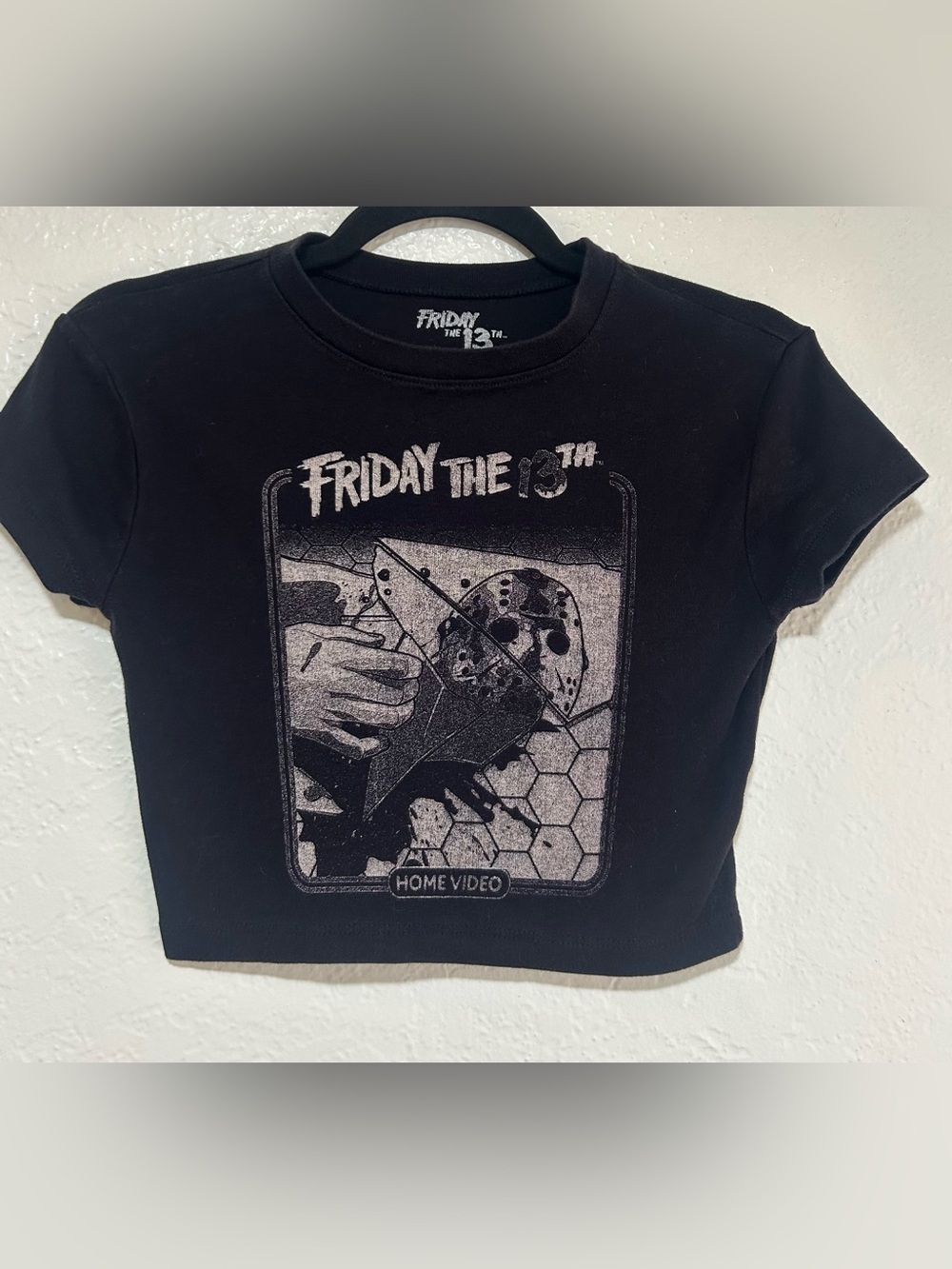Friday the 13th Black Graphic Crop Top - Women's